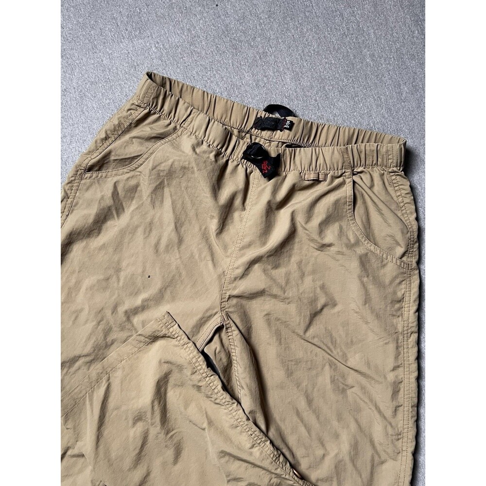 Gramicci Pants Mens M 33 Khaki Belted Nylon Climbing Hiking Stretch Gorpcore